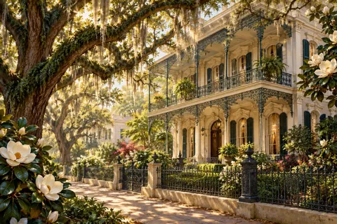 Garden District homes framed by mature trees