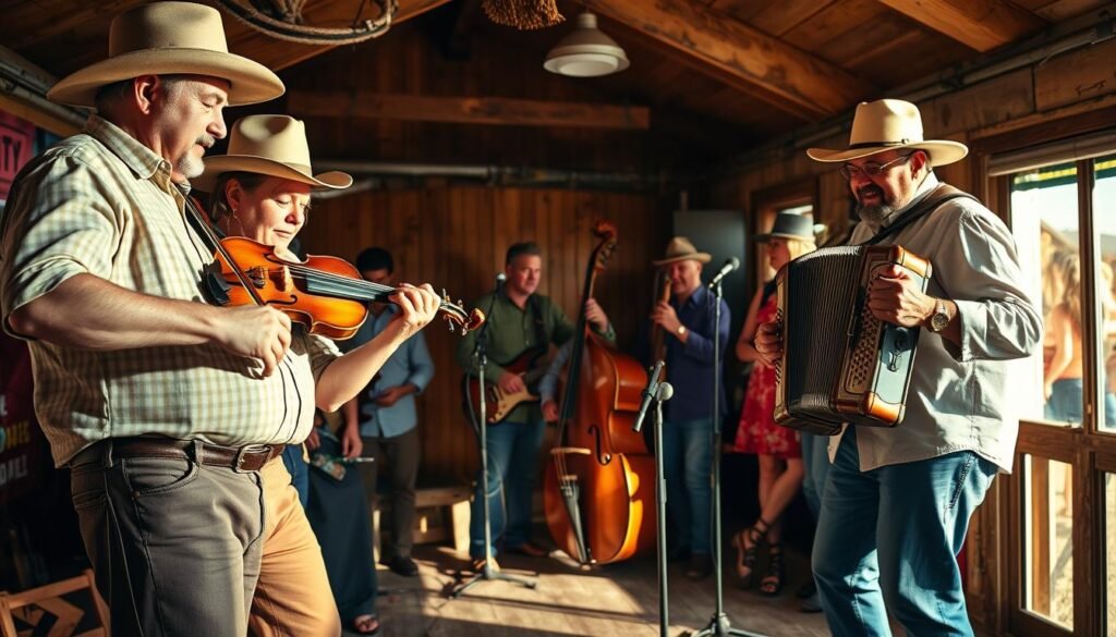 Cajun musicians performing Cajun musicians performing