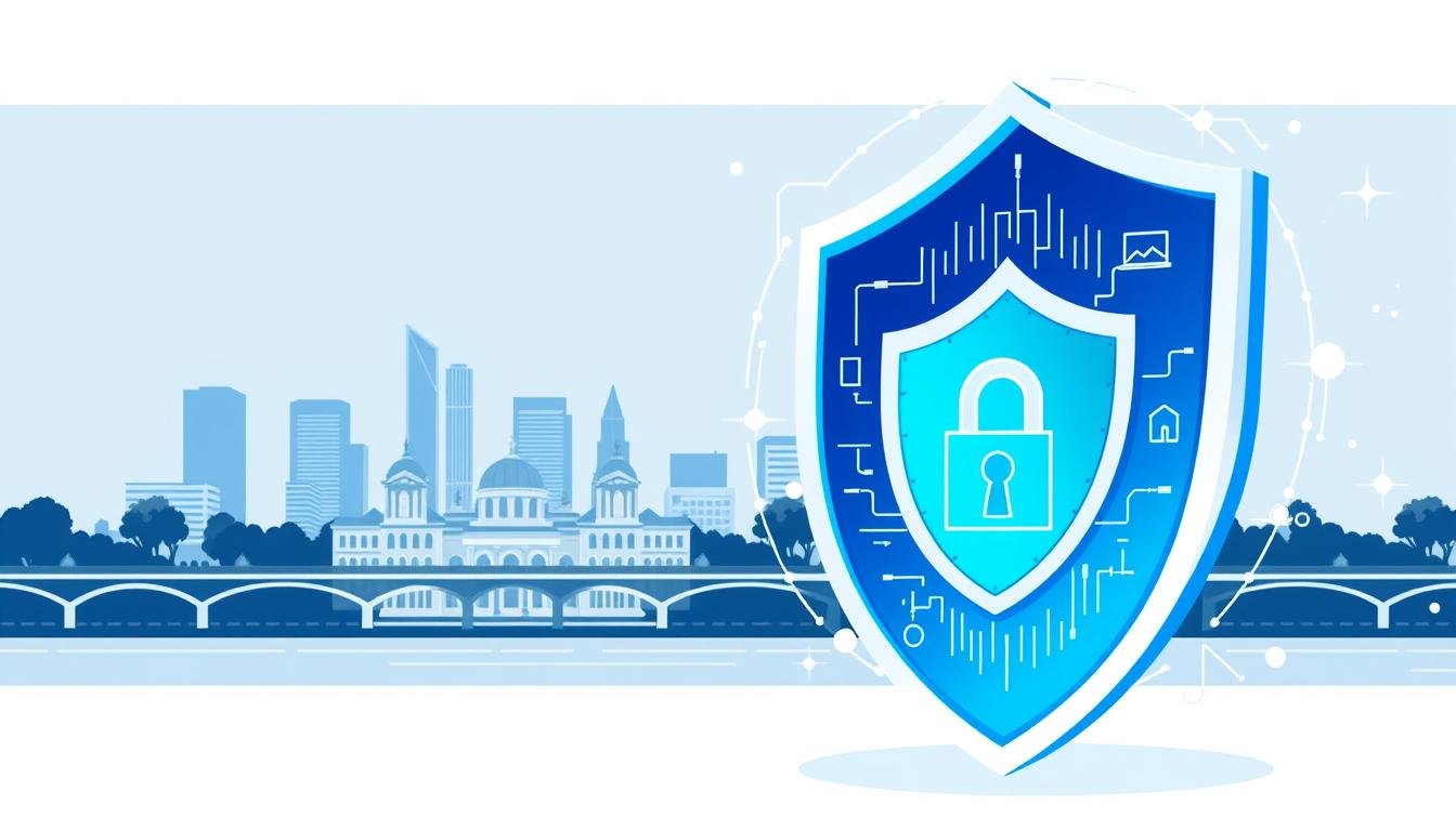 Privacy Policy for https://neworleans.blog/ data protection illustration showing a shield protecting personal data