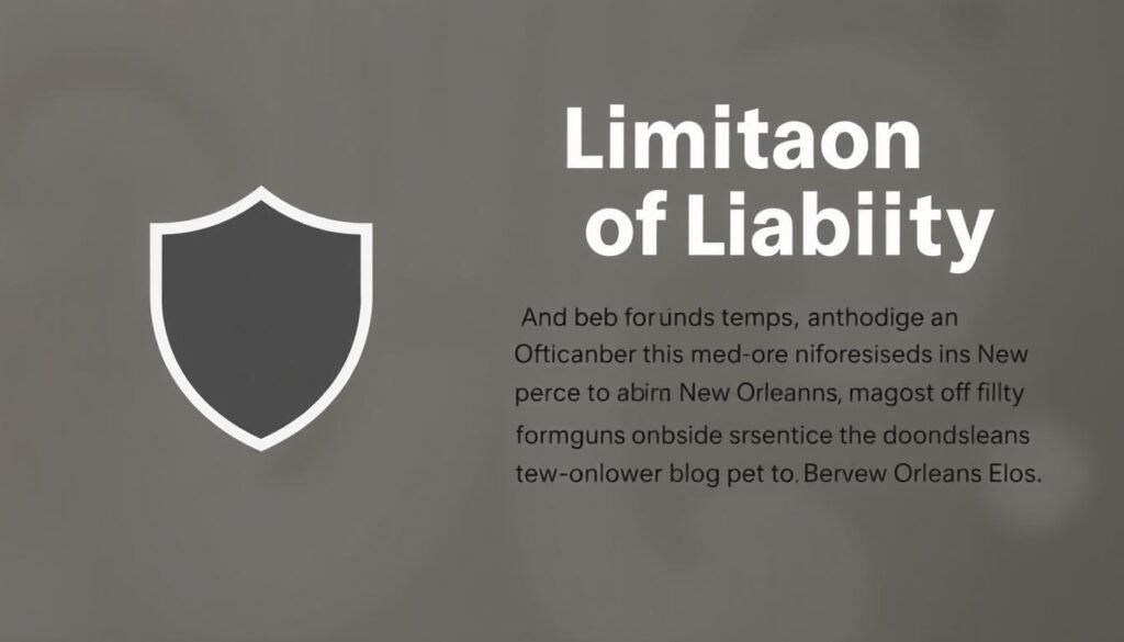 Shield icon representing protection with New Orleans Blog Terms of Service text Shield icon representing protection with New Orleans Blog Terms of Service text