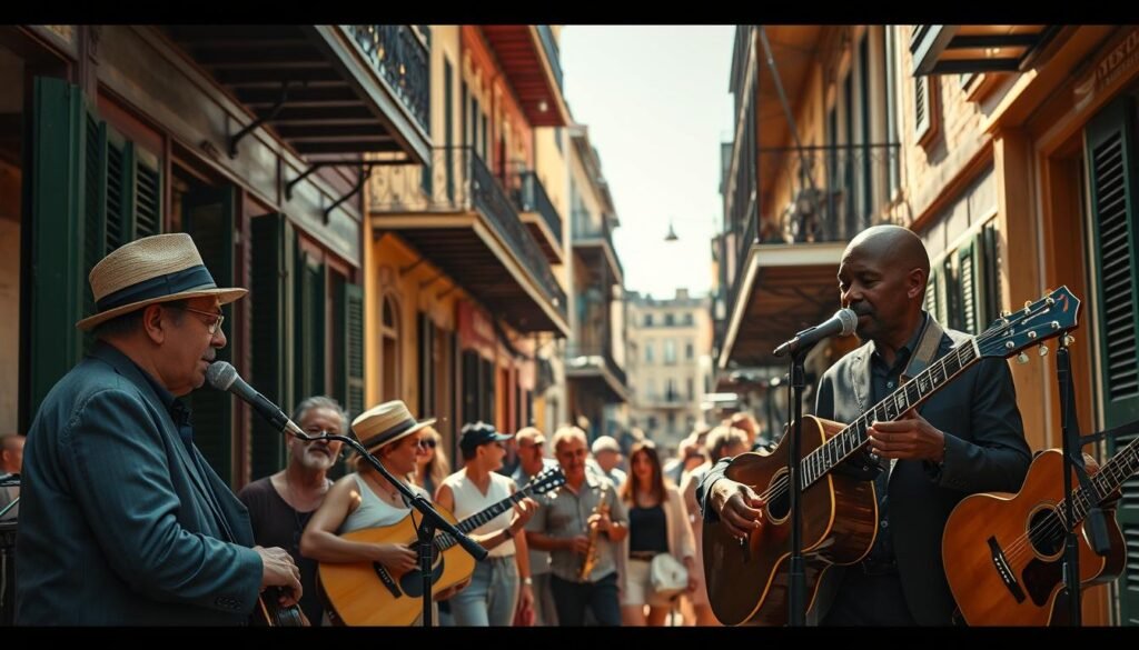 iconic musicians in the French Quarter iconic musicians in the French Quarter